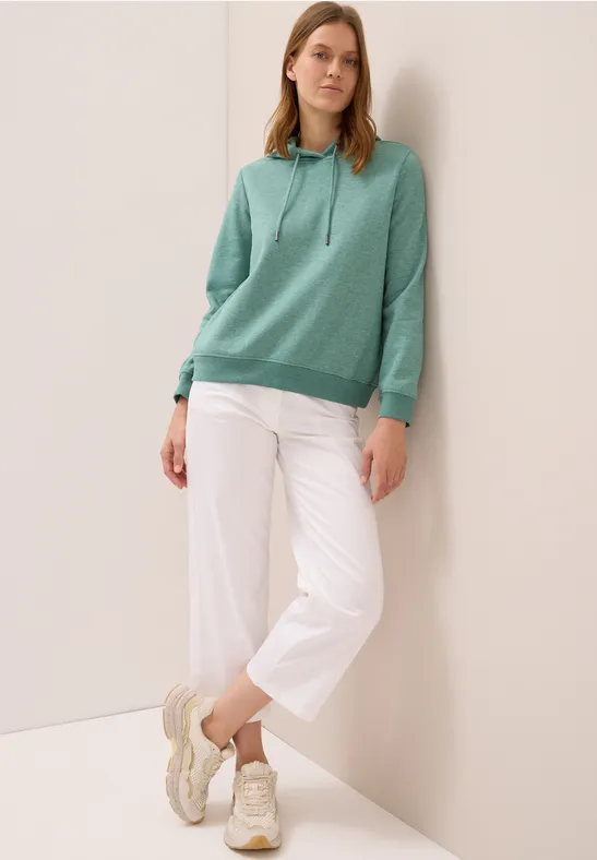 Sweat-shirt avec capuche jewel green melange