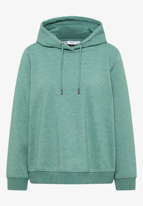Sweat-shirt avec capuche jewel green melange