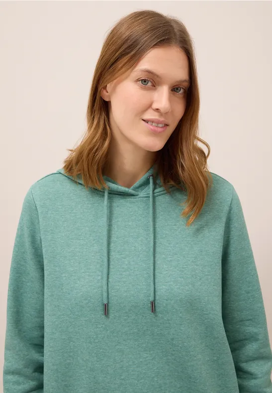 Sweat-shirt avec capuche jewel green melange
