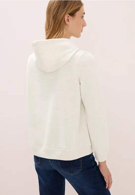 Sweatshirt mit Kapuze oat milk beige melange
