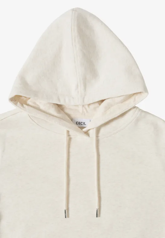 Sweatshirt mit Kapuze oat milk beige melange