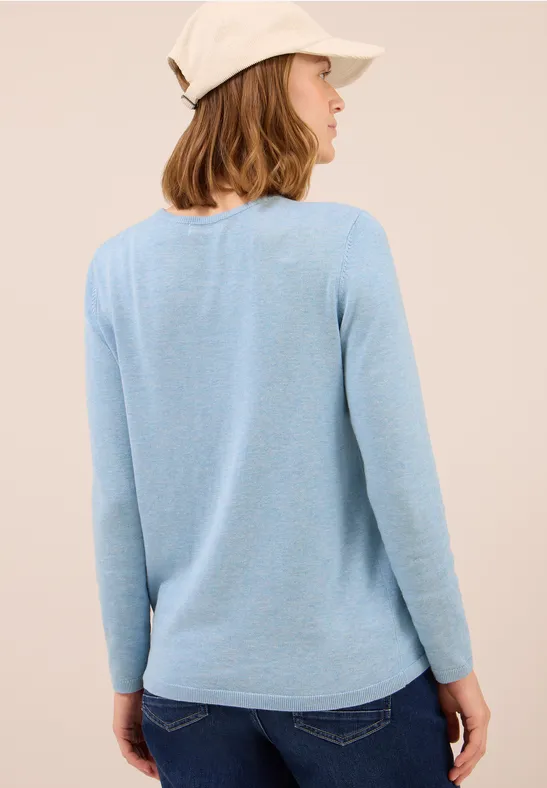 Basic Pullover whisper blue melange