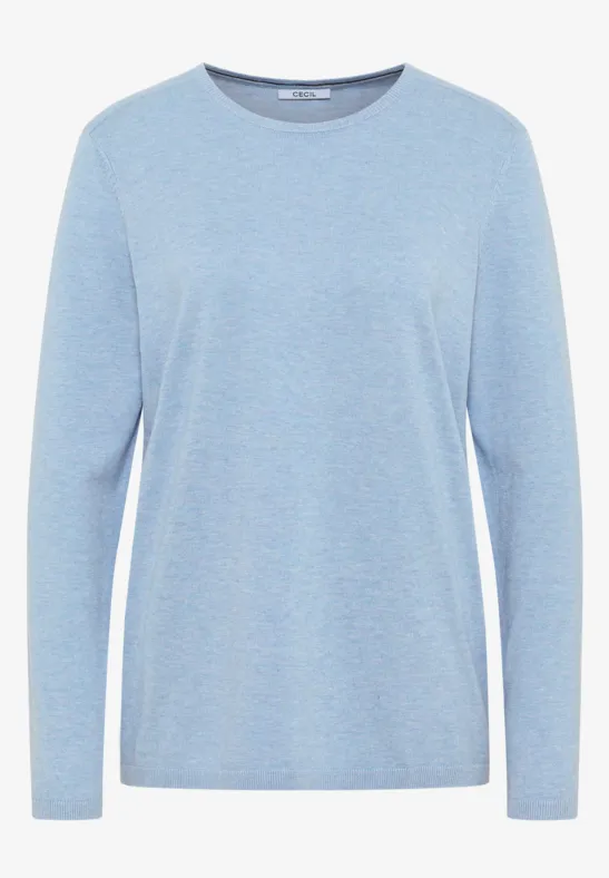 Basic Pullover whisper blue melange