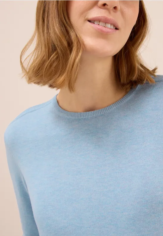 Basic Pullover whisper blue melange
