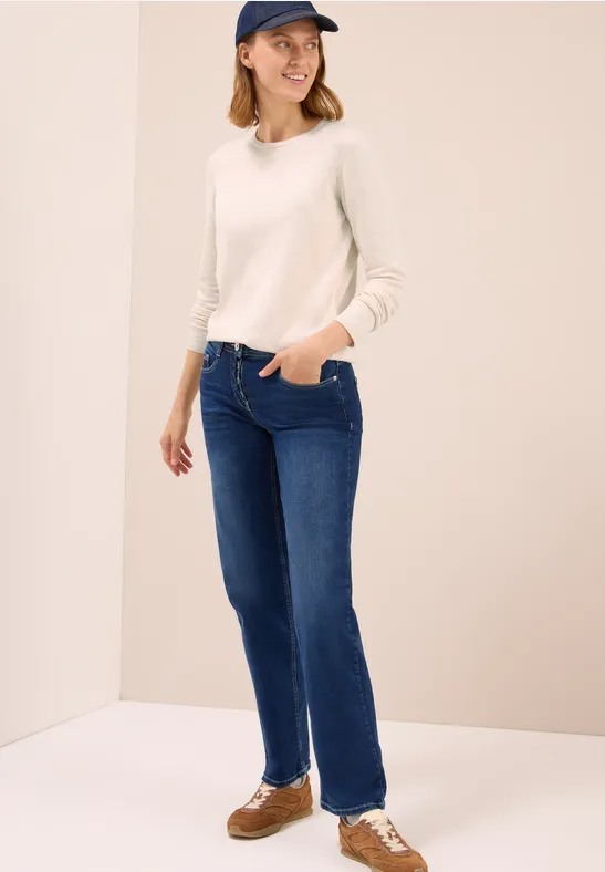 Basic Pullover oat milk beige melange