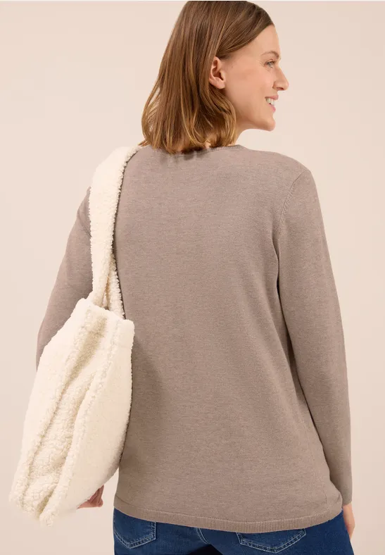 Basic Pullover toffee cream melange