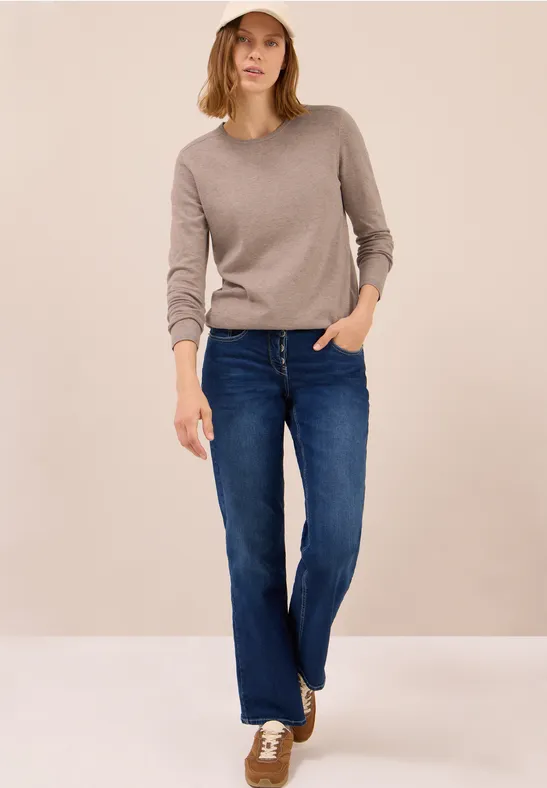Basic Pullover toffee cream melange