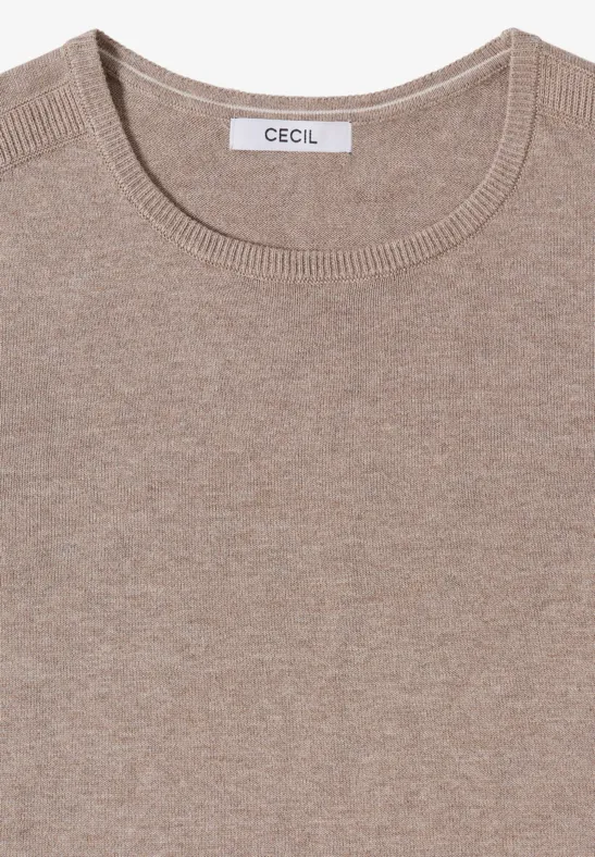Basic Pullover toffee cream melange