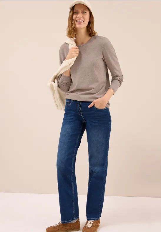 Basic Pullover toffee cream melange