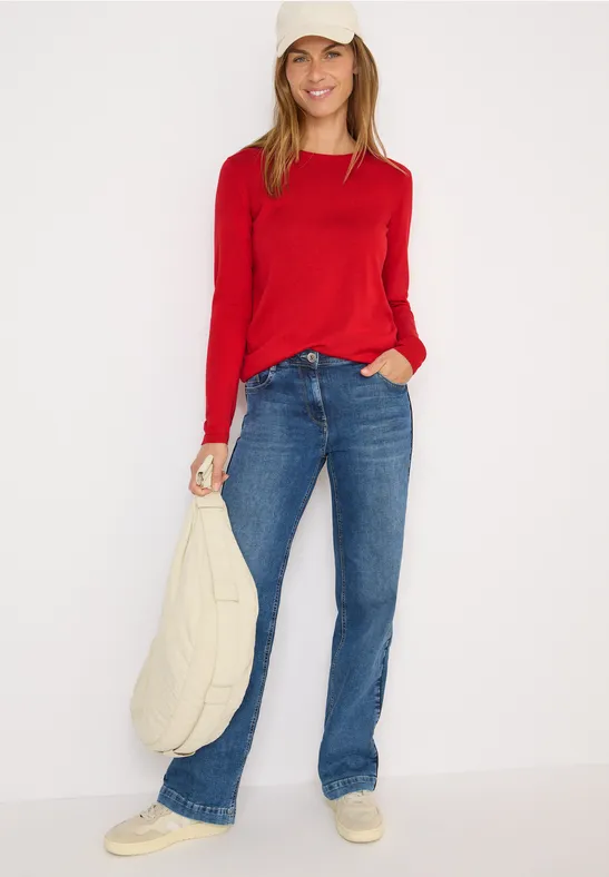 Basic Pullover fiery red