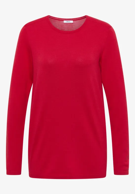 Basic Pullover fiery red