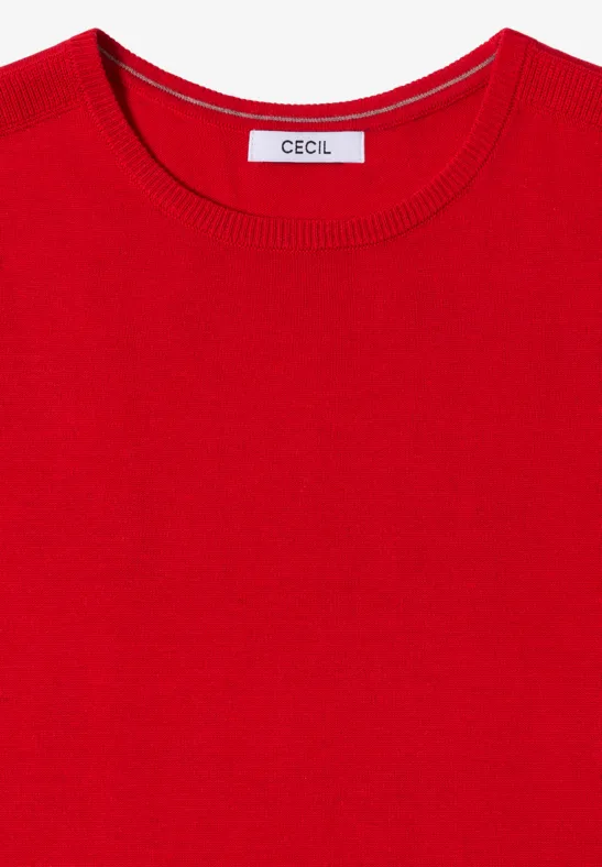 Basic Pullover fiery red
