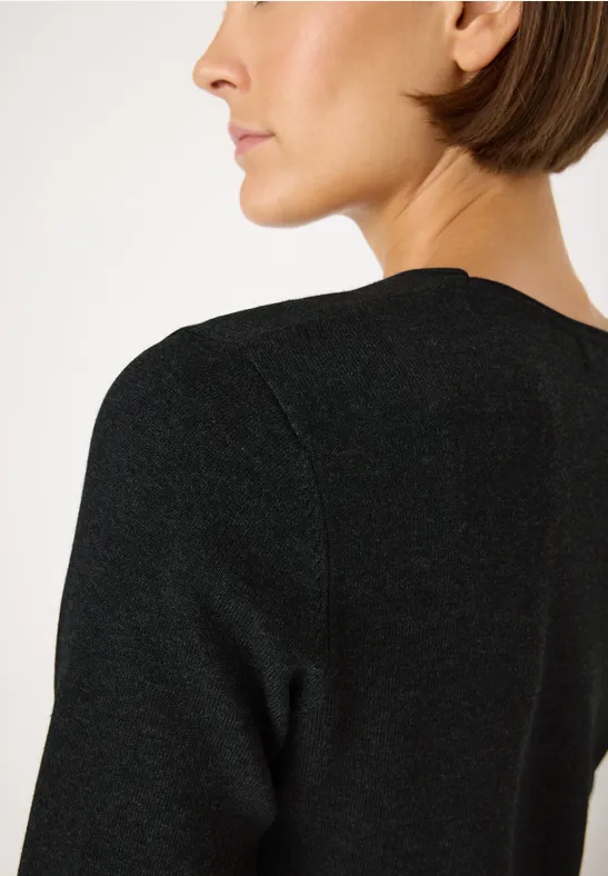 Basic Pullover charcoal grey melange