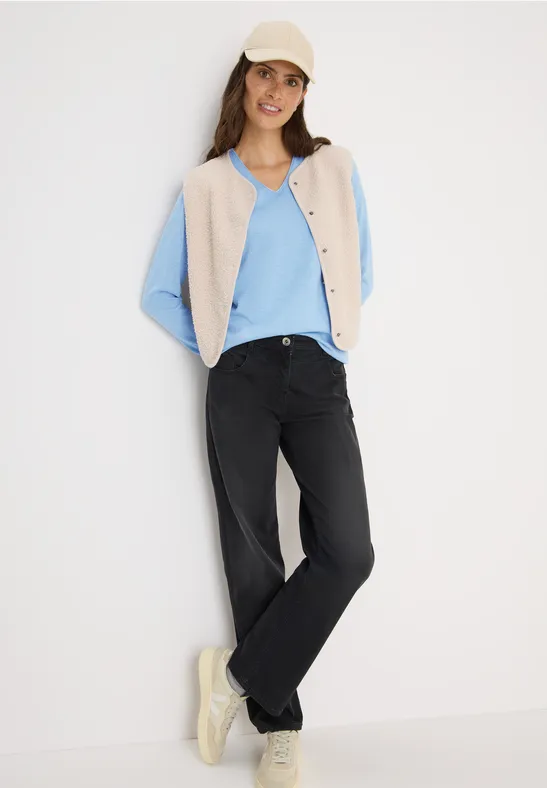 Basic Pullover whisper blue melange