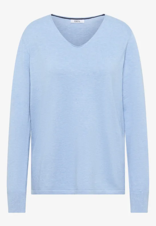 Basic Pullover whisper blue melange
