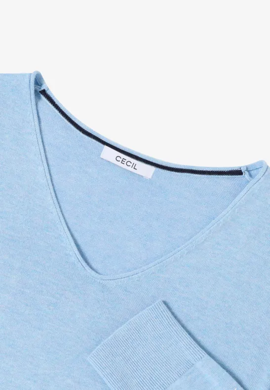 Basic Pullover whisper blue melange