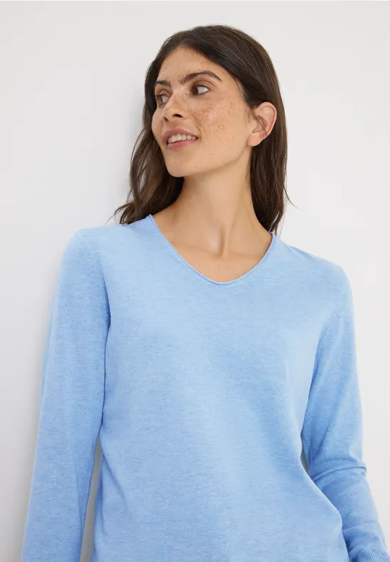 Basic Pullover whisper blue melange