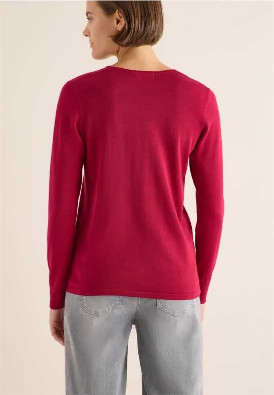 Basic Pullover beaujolais red
