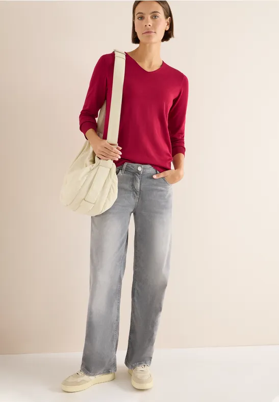 Basic Pullover beaujolais red