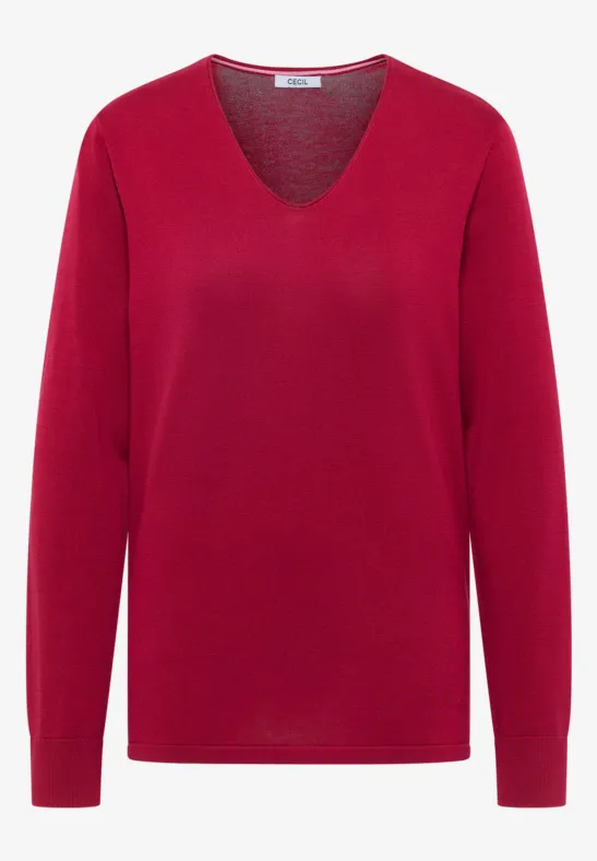 Basic Pullover beaujolais red
