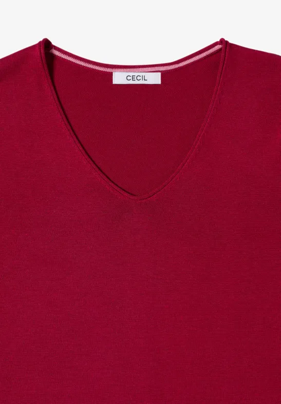 Basic Pullover beaujolais red