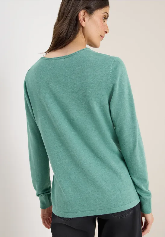 Basic Pullover jewel green melange