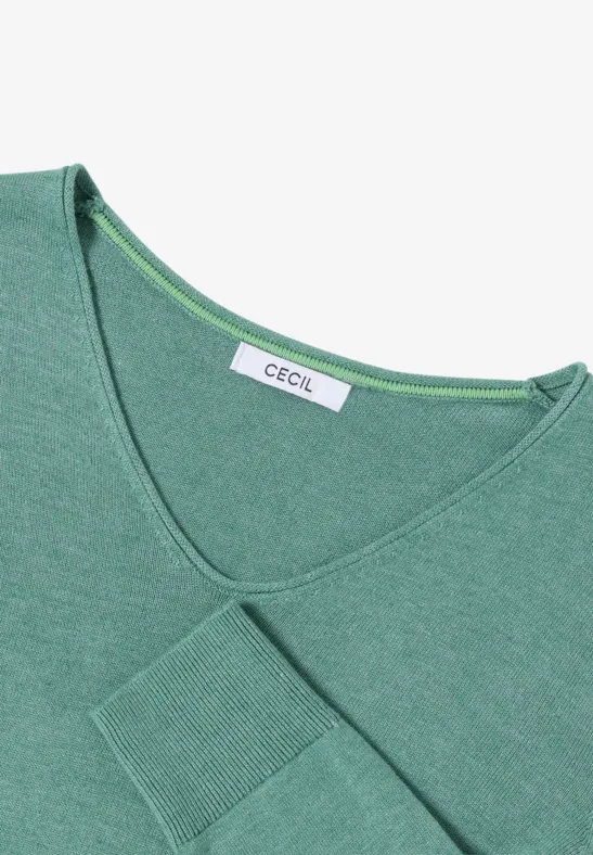 Basic Pullover jewel green melange