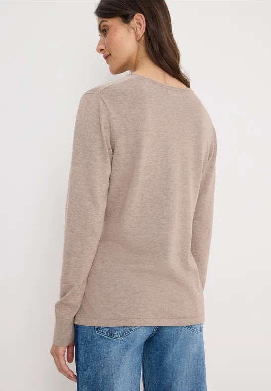 Basic Pullover toffee cream melange