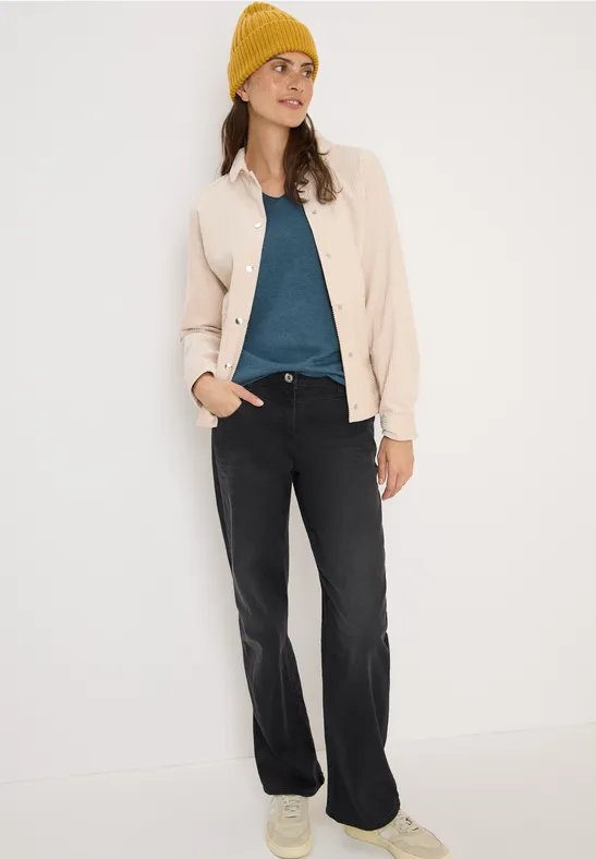 Basic Pullover dull teal blue melange