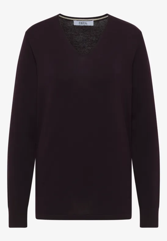 Pull basique eggplant red