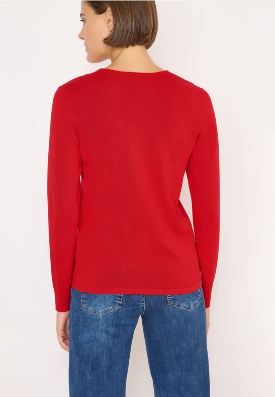 Pull basique fiery red