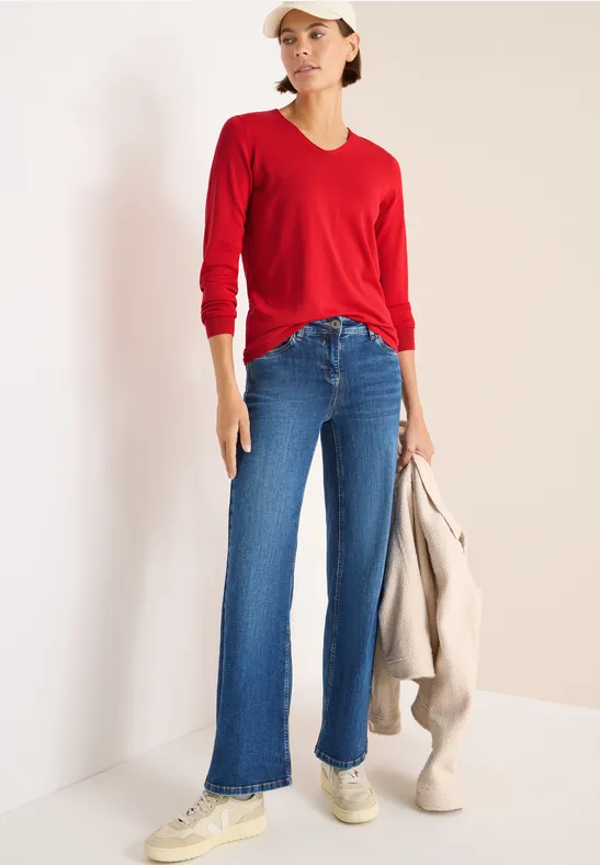 Pull basique fiery red