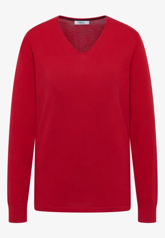 Pull basique fiery red