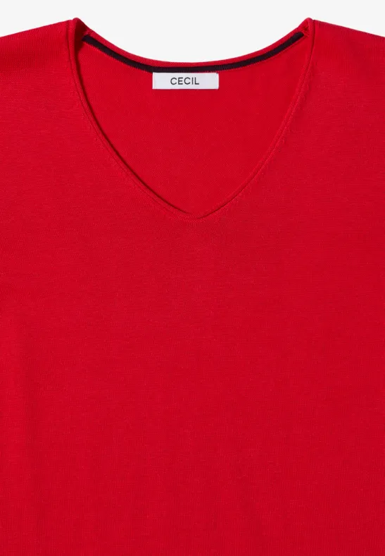 Pull basique fiery red