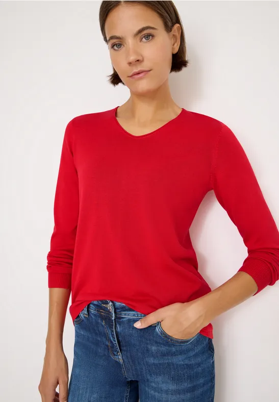Pull basique fiery red