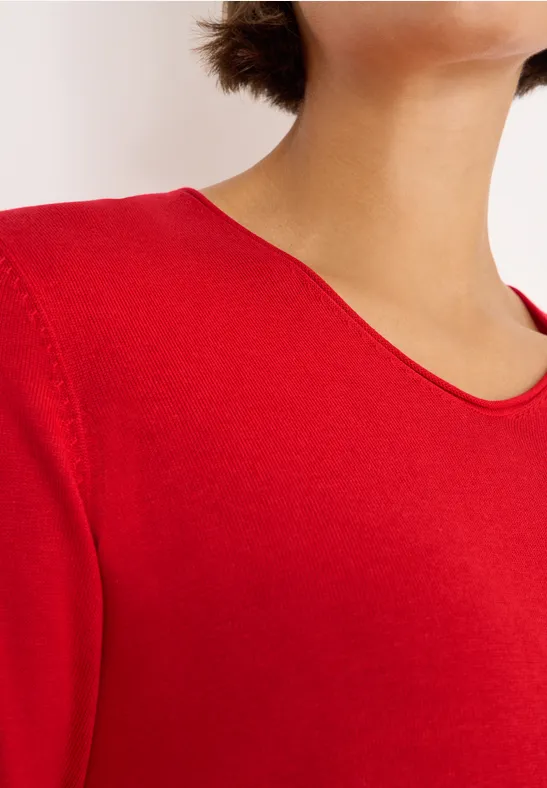 Pull basique fiery red