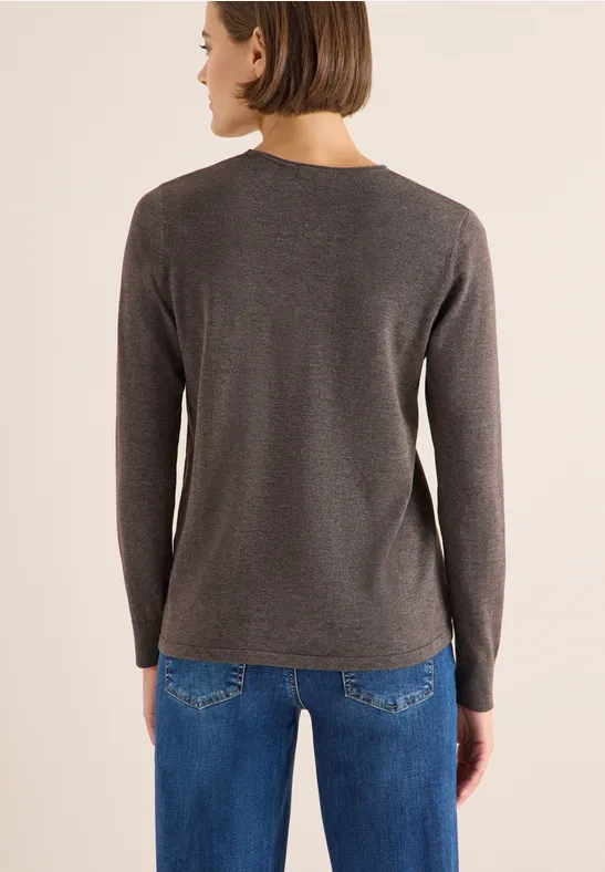 Basic Pullover mushroom taupe melange