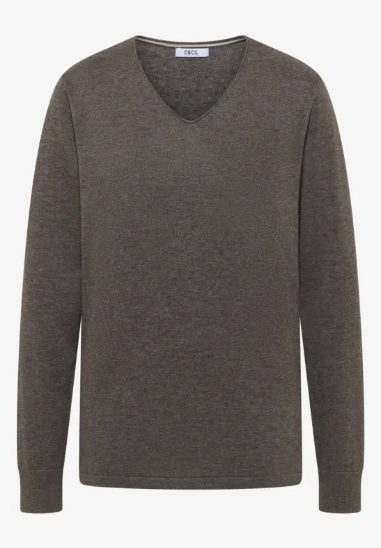 Basic Pullover mushroom taupe melange