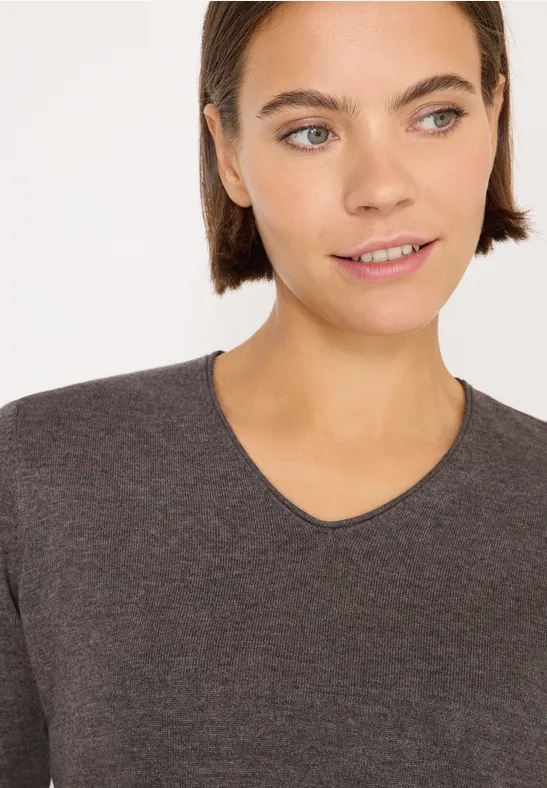 Basic Pullover mushroom taupe melange