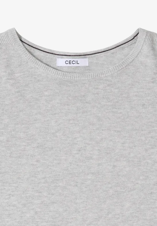 Basic Pullover chalk grey melange