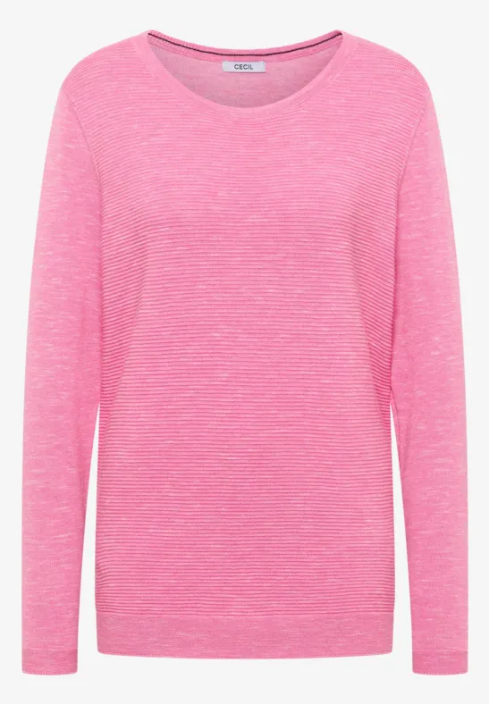 Strukturpullover heather dark blossom melange