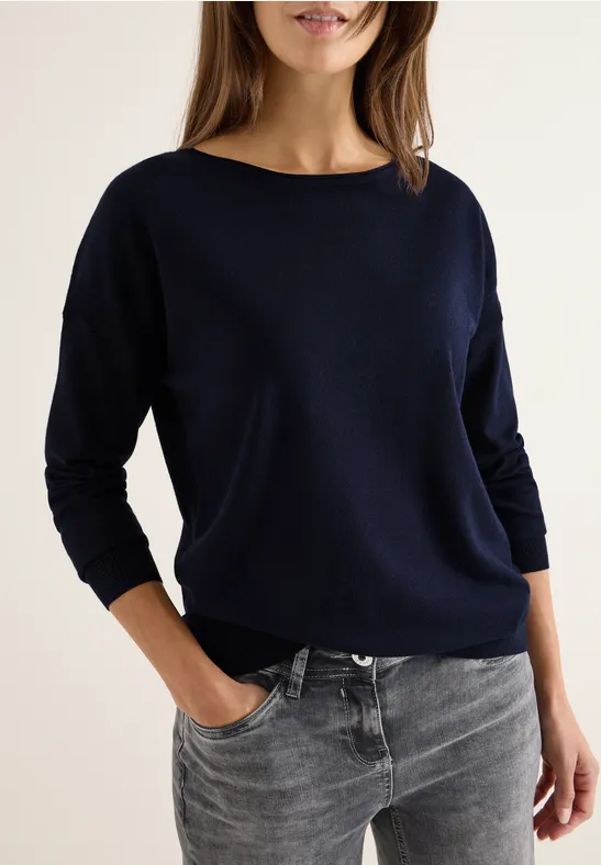 Pullover mit Strukturdetail urban dark blue