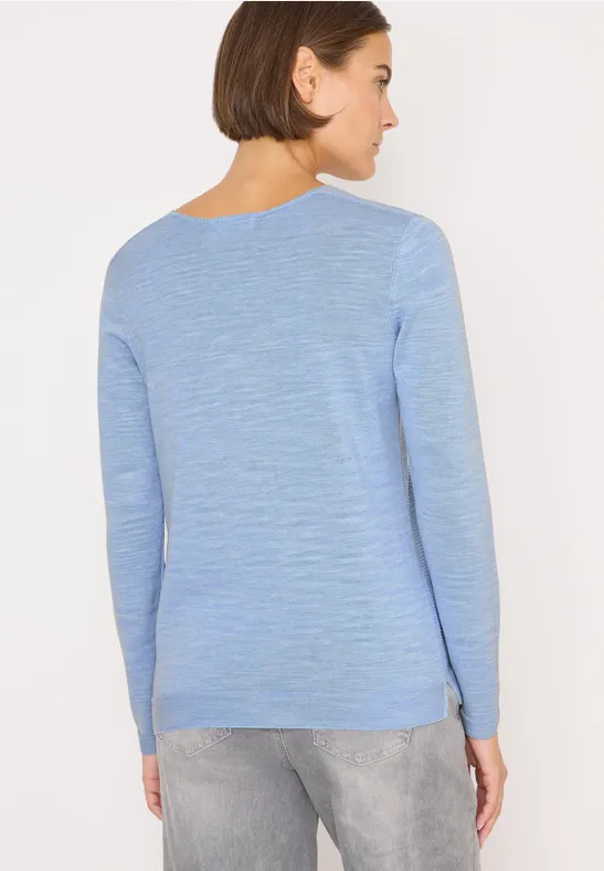 Pull à col en V mountain heather melange