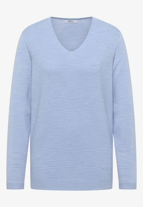Pull à col en V mountain heather melange