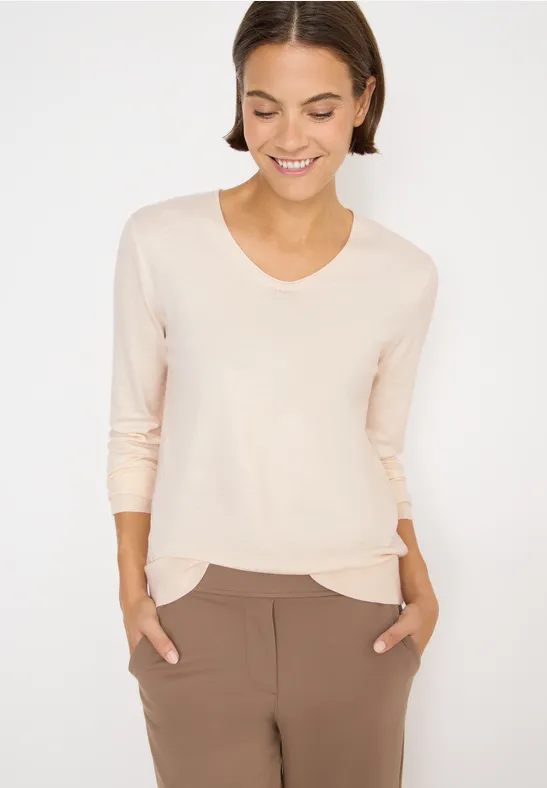 Kuscheliger Pullover oat milk beige melange
