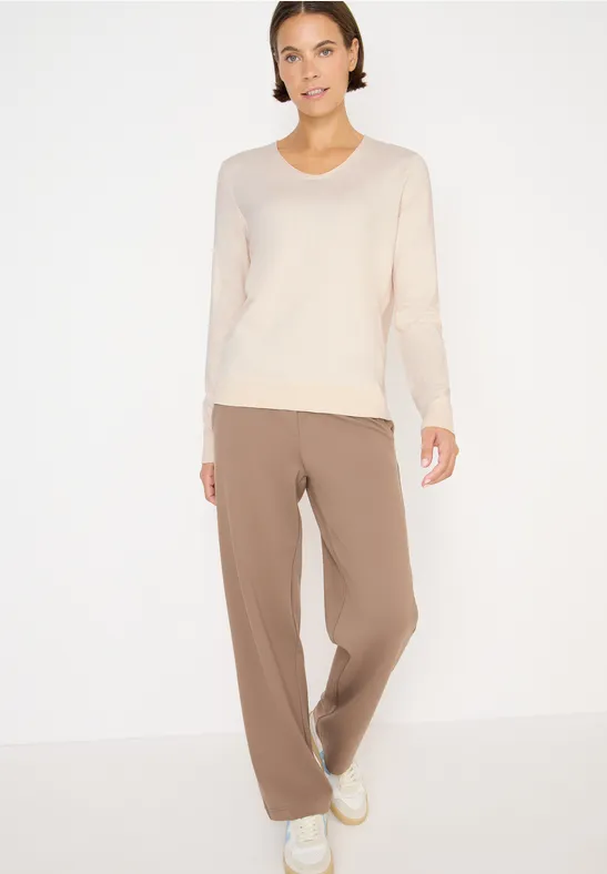 Kuscheliger Pullover oat milk beige melange
