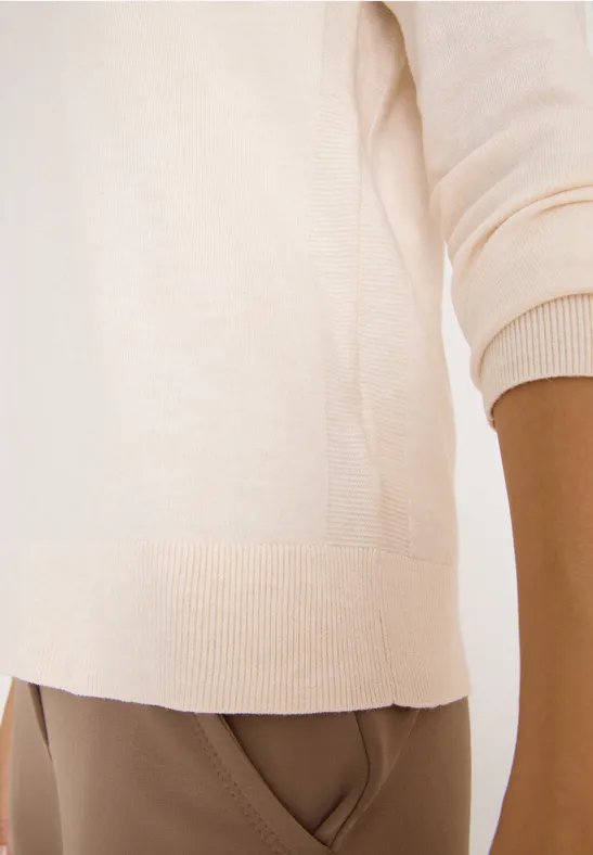Kuscheliger Pullover oat milk beige melange