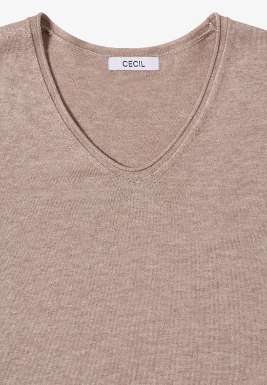 Kuscheliger Pullover toffee cream melange