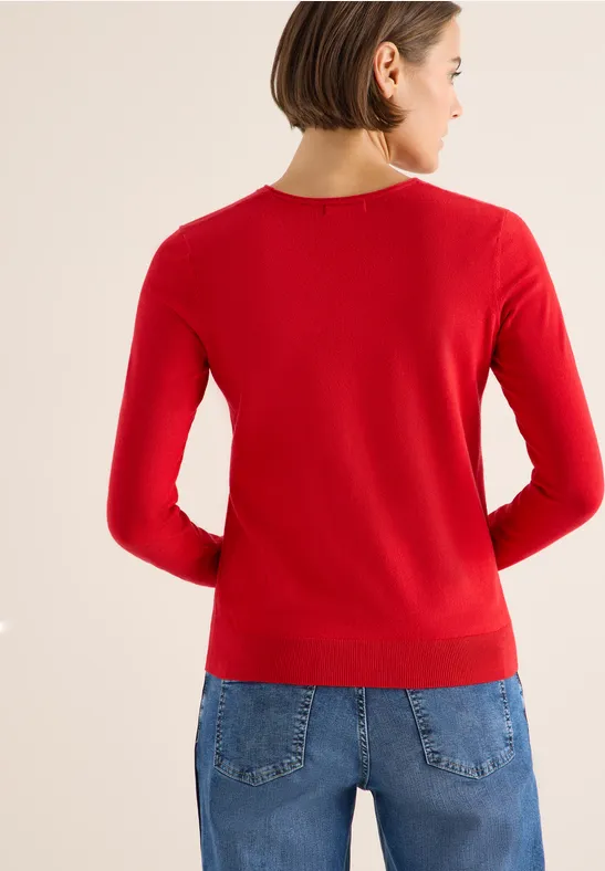 Kuscheliger Pullover fiery red