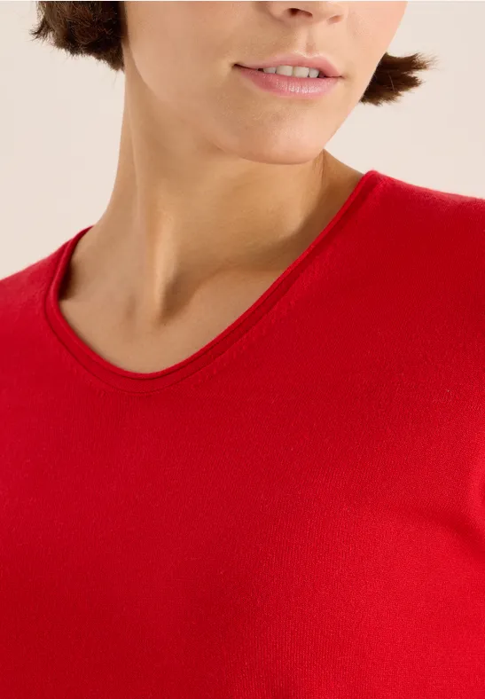 Kuscheliger Pullover fiery red
